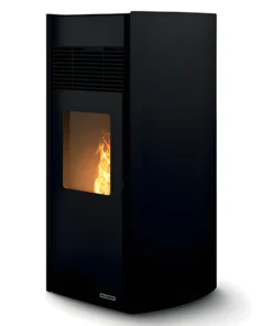 PALAZZETTI Ecofire Milù Stahl Schwarz | Kaminstudio Witten PALAZZETTI Ecofire Milù Stahl Schwarz | PALAZZETTI Ecofire Milù Pelletofen 8 kW | Touch-Steuerung