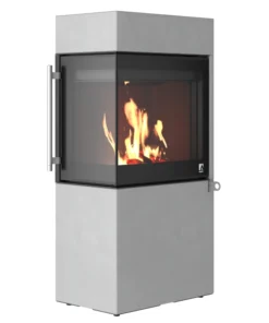 DROOFF Livera Panorama M rechts | Kaminstudio Witten DROOFF Livera Panorama M rechts | DROOFF LIVERA Panorama M Kaminofen 8 kW | ArtBeton pure