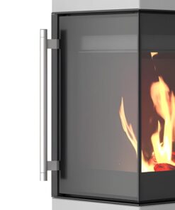 DROOFF Livera Panorama M rechts Stangengriff | Kaminstudio Witten DROOFF Livera Panorama M rechts Stangengriff | DROOFF LIVERA Panorama M Kaminofen 8 kW | ArtBeton pure