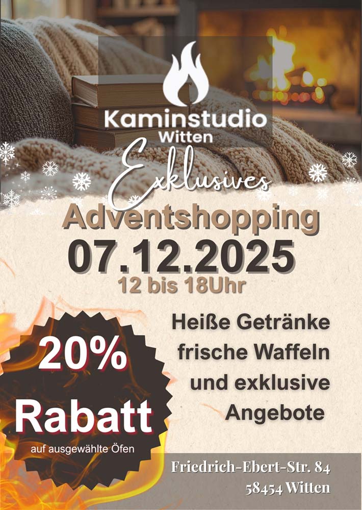 07122025 Adventshopping | Kaminstudio Witten | Kaminofen & Pelletofen Fachhandel