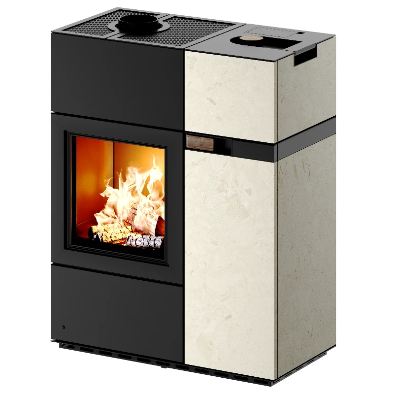 13413 austroflamm quadra duo freisteller | Austroflamm Quadra Duo Hybridofen 7 kW Naturstein Kombiofen
